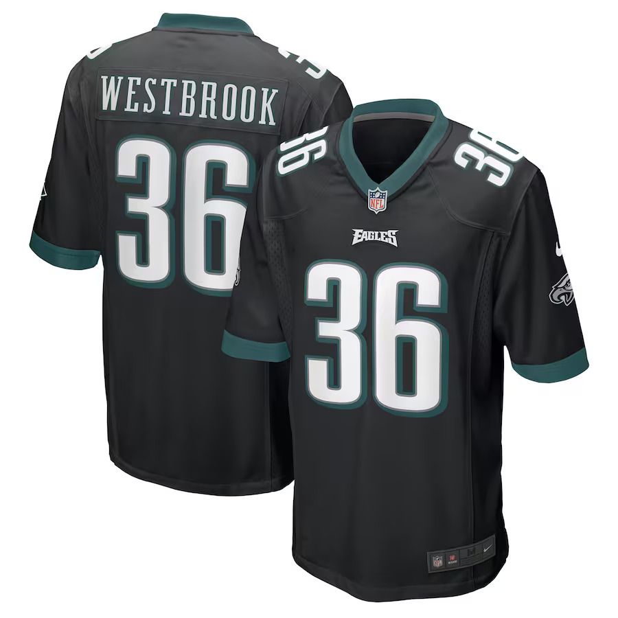 Men Philadelphia Eagles #36 Brian Westbrook Nike Black Retired Player Alternate Game NFL Jersey->philadelphia eagles->NFL Jersey